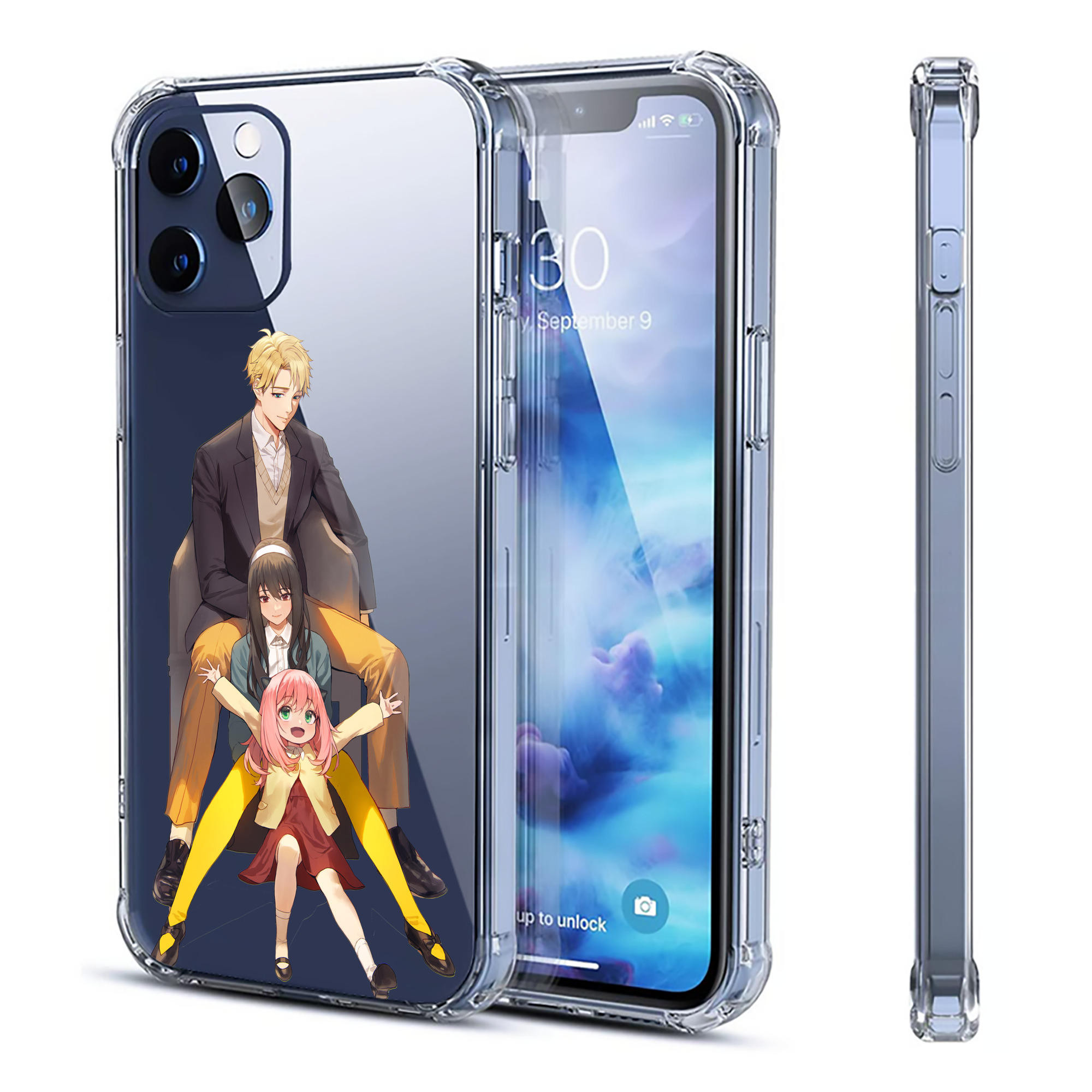 （画像用） SPY×FAMILY间谍家家酒 【iPhone 12シリーズ対応】透明スマホケース（クリアソフトケース）